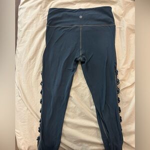 Athleta Cropped/Capri Leggings with side lacing